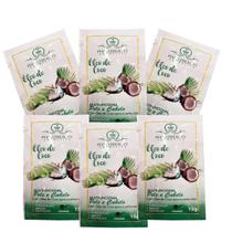 Kit C/6 Saches Óleo de Coco Pele e Cabelo 15g