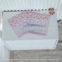 Kit c/6 Saquinhos Maternidade Organizadores para Mala Maternidade em Plástico Cristal com Zíper + Tags - Denguinhos Baby