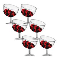 Kit C/6 Taça Inclinada Tropical Acrilico 1 Litro 16,5x20cm