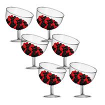 Kit C/6 Taça Inclinada Tropical Acrilico 1 Litro 16,5x20cm