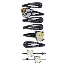 Kit C/ 6 Tic Tac E 2 Elásticos De Cabelo Gatinho Marco Boni