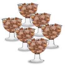 Kit C/ 6 Tigela Fruteira para Buffet Acrílico Crystal