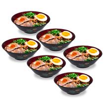 Kit C/6 Tigelas Japonesa para Lámen Detalhe Folhas