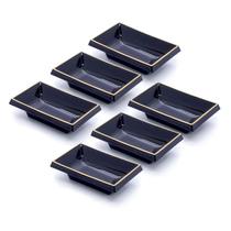 Kit C/6 Tigelas Nozoki Japonesas Para Shoyu Cor Preto Kit C/6 Tigelas Nozoki Japonesas Para Shoyu Cor Preto