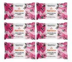 Kit c/6 un Sabonete em Barra Flor Cerejeira & Vanila 180gr - Farnese
