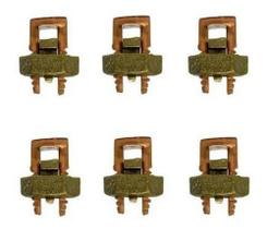 Kit C/6 Und Conector Parafuso Cabos Fios 16mm Split Bolt Cobre Kit C/6 Und Conector Parafuso Cabos Fios 16mm Split Bolt Cobre