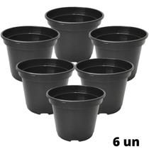 Kit C/6 Vaso Plantio P11 (450 Ml) Preto Injeplastec Kit C/6 Vaso Plantio P11 (450 Ml) Preto Injeplastec