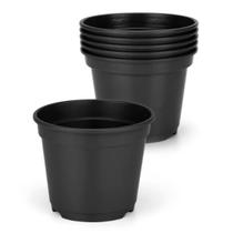 Kit C/6 Vasos Plantio P14,5 (1,1L) Preto Injeplastec