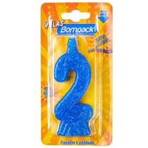 Kit c/ 6 Vela Supernumeros Bompack N2 Azul Un - Embrast