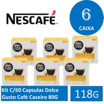 Kit C/60 Capsulas Dolce Gusto Café Caseiro 118G