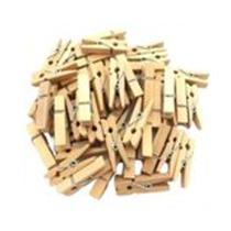 Kit C/ 60 Mini Pregadores Prendedores De Madeira Natural