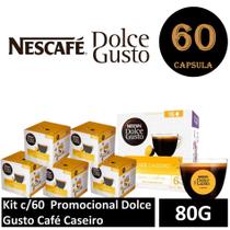 Kit c/60 Promocional Dolce Gusto Café Caseiro 80g Kit c/60 Promocional Dolce Gusto Café Caseiro 80g