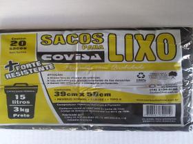 Kit c/60 Sacos para lixo Covisa 15lts Reforçado