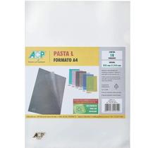 Kit C/60 Unidades De Pastas Em L Plástica Protetor A4 Transparente