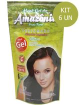 Kit C/ 6un Henê Da Amazônia Em Gel Preto Forte 180g