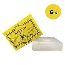Kit c/ 6un Pedra Hume Rapozo Tablete 130g tamanho grande