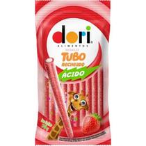 Kit c/ 6un Regaliz Tubo Sabor Morango Ácido 70g Kit c/ 6un Regaliz Tubo Sabor Morango Ácido 70g