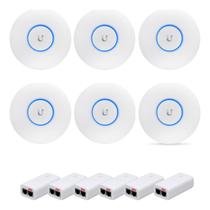 Kit C 6uni Access Point Ubiquiti Unifi U6+ Plus + Fonte Poe Kit C 6uni Access Point Ubiquiti Unifi U6+ Plus + Fonte Poe