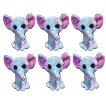 Kit C/6x Brinquedo de Pelúcia Elefante Colorido - Ty Rara Kit C/6x Brinquedo de Pelúcia Elefante Colorido - Ty Rara