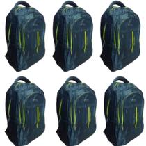 Kit c/ 6x Mochila c/ 4 Cavidades Amarelo - CCB fashion Bag