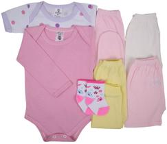 Kit C/7 Body+mijão Roupa Bebê Menino E Menina Kit C/7 Body+mijão Roupa Bebê Menino E Menina