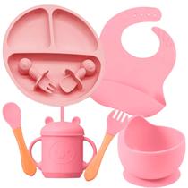 Kit C/ 8 Alimentação De Silicone Bebe Introdução Alimentar