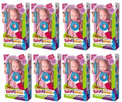 Kit c/ 8 Boneca bebezao que fala e faz sons de bebe chora ri Sapekinhas Primeiros Sons atacado