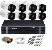 Kit c/ 8 câmeras hd 720p 20m vhc 1120b+ dvr intelbras + acessórios - intelbras Kit c/ 8 câmeras hd 720p 20m vhc 1120b+ dvr intelbras + acessórios - intelbras