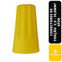 Kit c/8 conectores de torção amarelo 2,5 - 10,0mm² sfor