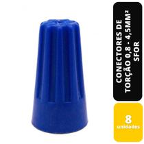 Kit c/8 conectores de torção azul 0,8-4,5mm² sfor