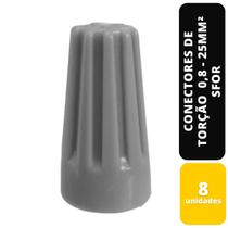 Kit c/8 conectores de torção cinza 0,8 - 25mm² sfor Kit c/8 conectores de torção cinza 0,8 - 25mm² sfor