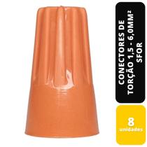 Kit c/8 conectores de torção laranja 1,5 - 6,0mm² sfor Kit c/8 conectores de torção laranja 1,5 - 6,0mm² sfor