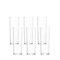 Kit c 8 Copos Long Drink em PP e 8 Canudos em Aço Inox Vemplast Kit c 8 Copos Long Drink em PP e 8 Canudos em Aço Inox Vemplast