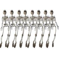 Kit C/8 Esqueleto 90cm Caveira Halloween Decoração Enfeite Kit C/8 Esqueleto 90cm Caveira Halloween Decoração Enfeite