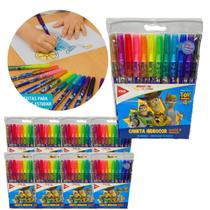 Kit c/ 8 Estojos de Canetinhas Hidrográficas 12 Cores Tris Atacado p/ Crianças Escola Desenho e Revenda Kit c/ 8 Estojos de Canetinhas Hidrográficas 12 Cores Tris Atacado p/ Crianças Escola Desenho e Revenda