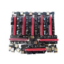 Kit c/ 8 extensor Placa Riser p/ mineração Pci-e Usb 3.0 VER009S S/ cabos