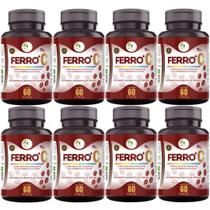 KIT C/8 Ferro Vitamina C Quelado Premium 60 Cáps - Fits Life KIT C/8 Ferro Vitamina C Quelado Premium 60 Cáps - Fits Life