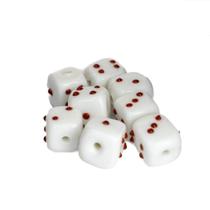 Kit c/ 8 Firmas Dados 13 mm Branco Verm Esc Murano Guias