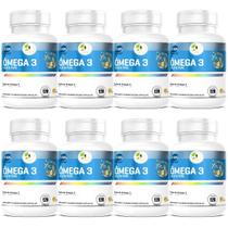 KIT C/8 Ômega 3 EPA DHA IFOS 120 Cáps 1000mg Fits Life