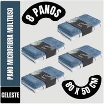 Kit C/ 8 Panos Mega Panão Em Microfibra Multiuso Azul E Branco Tipo Toalha Vidros Secagem Automotiva Kit C/ 8 Panos Mega Panão Em Microfibra Multiuso Azul E Branco Tipo Toalha Vidros Secagem Automotiva
