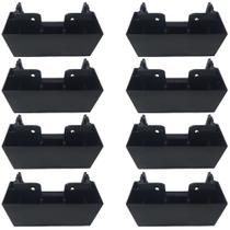 Kit C/ 8 Peças - Pé Para Para Guarda Roupa Comoda De 5cm Preto - Fabio Ferragens