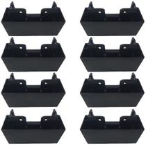 Kit C/ 8 Peças - Pé Para Para Guarda Roupa Comoda De 5cm Preto