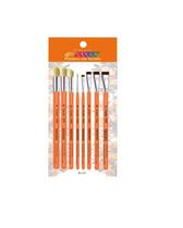 Kit c/ 8 Pinceis Filamento Sintetico Pintura em Tecido