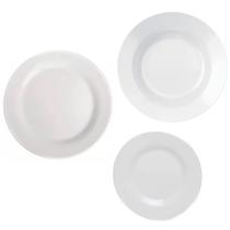 Kit c/8 Pratos Sobremesa, 8 Rasos, 8 Fundos Menu Nadir