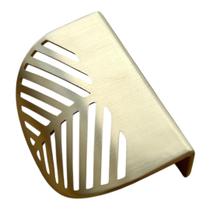 Kit c/8 Puxadores para Armários e Gavetas em Formato de Folha Dourado 6cm