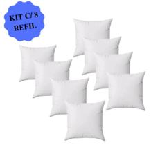 kit c/ 8 Refil Enchimento Para Almofada 50x50