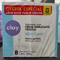 Kit C/8 Sabonete Cloy Bar Ultra Hidratante Milk Care 80g