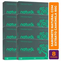 Kit c/ 8 Sabonete Vegano Natural com extrato Camomila 80g - Orgânico Natural