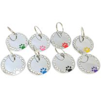 Kit c/ 8 Tag Identificação Plaquinha Placa Pingente Pet Sem Gravação