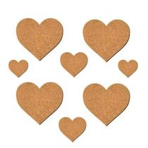 Kit c/ 8un Porta Copos Coração Cortiça Bolacha descanso Kit c/ 8un Porta Copos Coração Cortiça Bolacha descanso